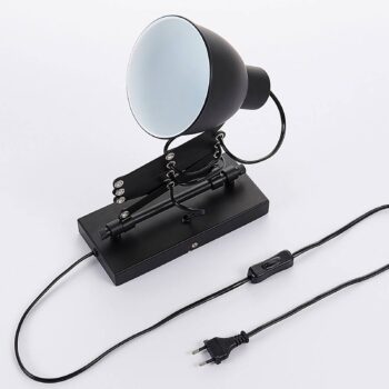 Lindby Nástenné svetlo Merle, čierne, 60 cm, lampa na čítanie, výsuvná