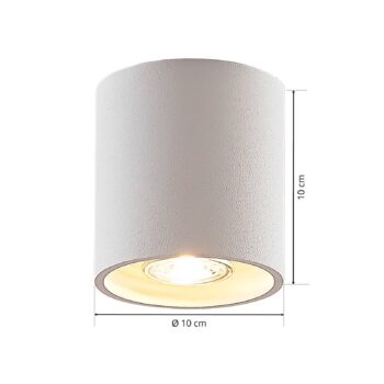 Lindby Parvin hliníkové Downlight, okrúhle, biele