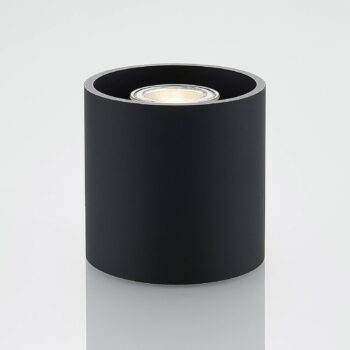 Lindby Parvin hliníkové Downlight, okrúhle, čierne