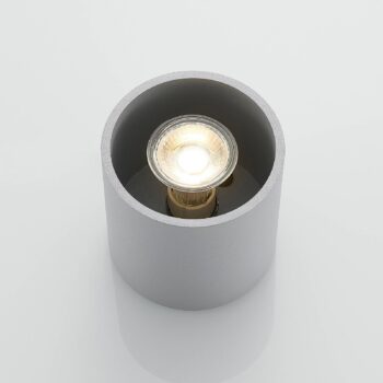 Lindby Parvin hliníkové Downlight, okrúhle, sivé