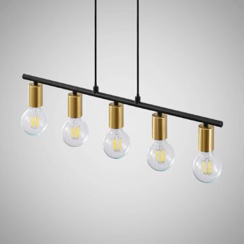 Lindby Peppina závesná lampa do jedálne, 5-pl.