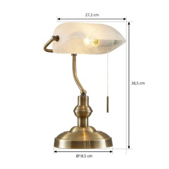 Lindby Profina lampa na písací stôl, bronzová