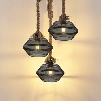 Lindby Rabia, závesná lampa, 3-pl., zväzok