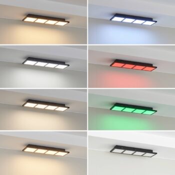Lindby Raymie stropné LED svetlo dĺžka 56,6cm RGBW