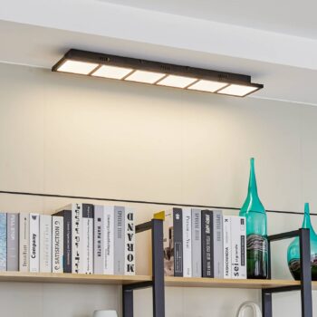 Lindby Raymie stropné LED svetlo, dĺžka 84 cm RGBW