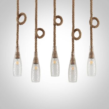 Lindby Relia závesná lampa, tienidlá sklo