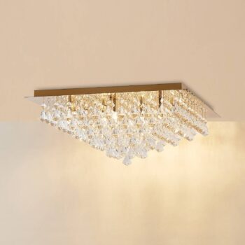 Lindby Rimedia stropné svietidlo, zlaté, 55 cm