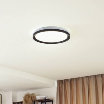 Lindby Smart LED stropné svietidlo Ardena, RGBIC, výška 8,5 cm, Tuya