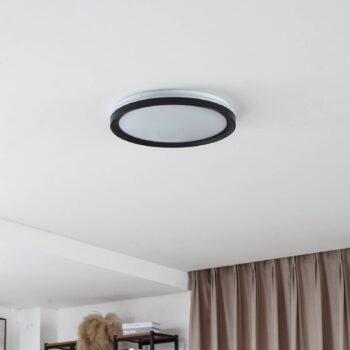 Lindby Smart LED stropné svietidlo Ardena, RGBIC, výška 8,5 cm, Tuya