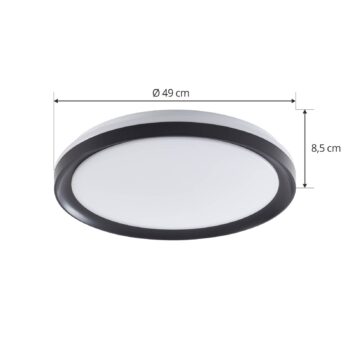 Lindby Smart LED stropné svietidlo Ardena, RGBIC, výška 8,5 cm, Tuya