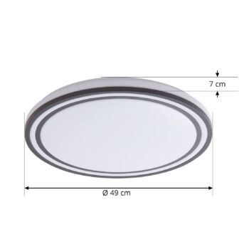 Lindby Smart LED stropné svietidlo Arvada, RGBIC, výška 7 cm, Tuya
