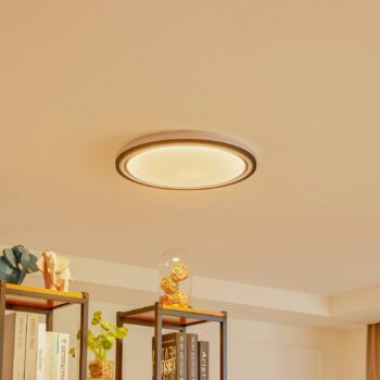 Lindby Smart LED stropné svietidlo Arvada, RGBIC, výška 7 cm, Tuya