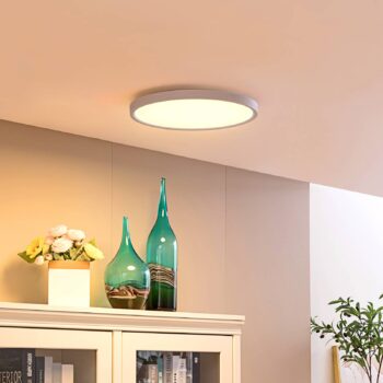 Lindby Smart LED stropné svietidlo Denora, biele, RGB, CCT, Tuya