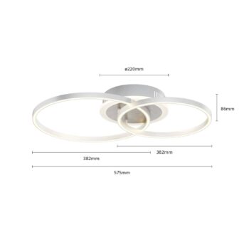 Lindby Smart LED stropné svietidlo Edica, 58 cm, Tuya, CCT