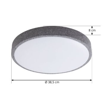 Lindby Smart LED stropné svietidlo Elmor Ø 39 cm sivé RGB CCT