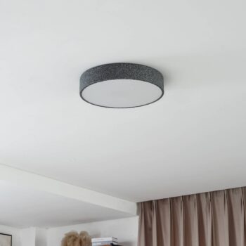 Lindby Smart LED stropné svietidlo Elmor Ø 45 cm sivé RGB CCT