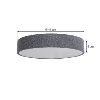 Lindby Smart LED stropné svietidlo Elmor Ø 45 cm sivé RGB CCT