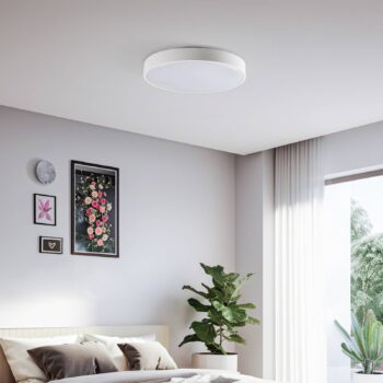 Lindby Smart LED stropné svietidlo Innes biele Ø 38 cm RGB CCT Tuya