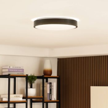 Lindby Smart LED stropné svietidlo Innes čierne 38cm RGB CCT Tuya