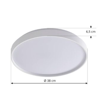 Lindby Smart LED stropné svietidlo Mirren, biele, kov, CCT, Tuya
