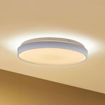Lindby Smart LED stropné svietidlo Mirren, biele, kov, CCT, Tuya