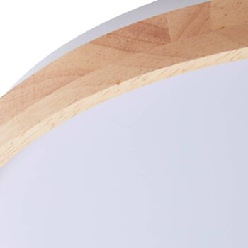 Lindby Smart LED stropné svietidlo Mirren wood Ø39,5cm CCT Tuya