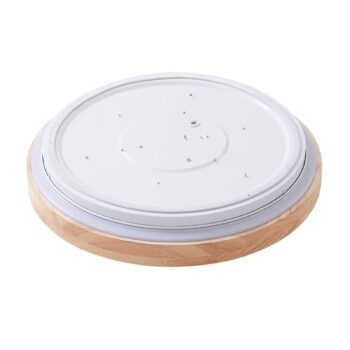 Lindby Smart LED stropné svietidlo Mirren wood Ø39,5cm CCT Tuya