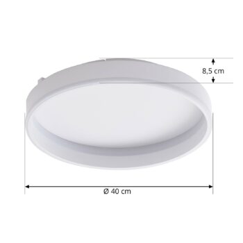 Lindby Smart LED stropné svietidlo Yasmen, biele, kov, CCT, Tuya