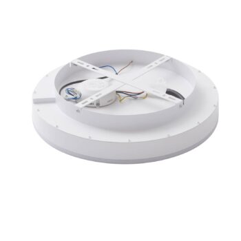 Lindby Smart LED stropné svietidlo Yasmen, biele, kov, CCT, Tuya