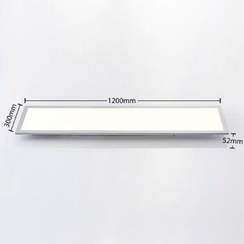 Lindby Smart LED stropný panel Kjetil 120 x 30 cm Tuya RGB CCT