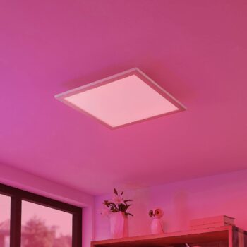 Lindby Smart LED stropný panel Kjetil 40 x 40 cm Tuya RGB CCT
