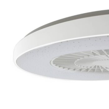 Lindby Smart LED stropný ventilátor Paavo, biely, tichý, Tuya