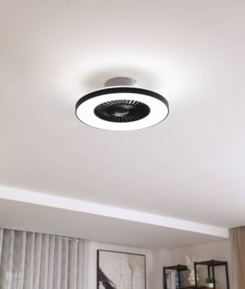 Lindby Smart LED stropný ventilátor Paavo čierny tichý Tuya