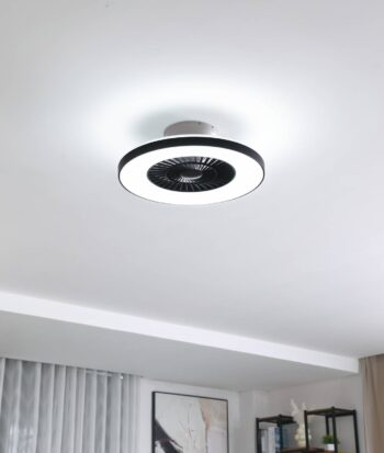 Lindby Smart LED stropný ventilátor Paavo čierny tichý Tuya