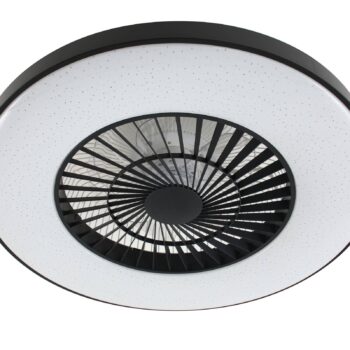 Lindby Smart LED stropný ventilátor Paavo čierny tichý Tuya