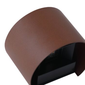 Lindby Smart LED vonkajšie nástenné svietidlo Dara rust round CCT RGB Tuya