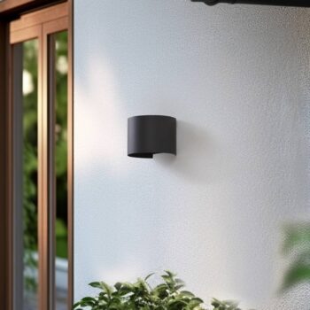 Lindby Smart LED vonkajšie nástenné svietidlo Dara sivé okrúhle CCT RGB