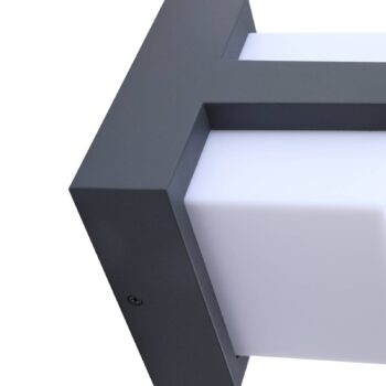 Lindby Smart LED vonkajšie nástenné svietidlo Fyra angular CCT RGB Tuya