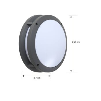 Lindby Smart LED vonkajšie nástenné svietidlo Liren CCT RGB Tuya WLAN