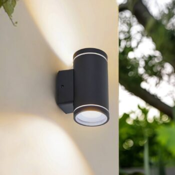 Lindby Smart LED vonkajšie nástenné svietidlo Valtin CCT RGB Tuya IP54