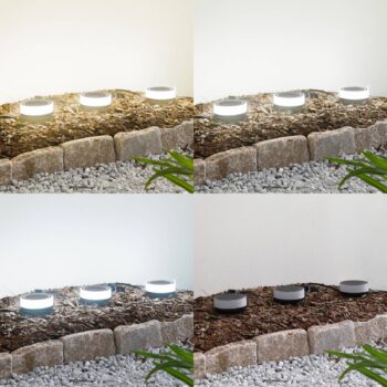Lindby Smart LED zemné svetlo Kyren, CCT, RGB, Tuya, 3 jednotky