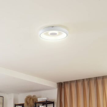 Lindby Smart Lynden LED stropné svietidlo, Ø 38 cm, biele, RGB, Tuya