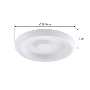 Lindby Smart Lynden LED stropné svietidlo, Ø 38 cm, biele, RGB, Tuya