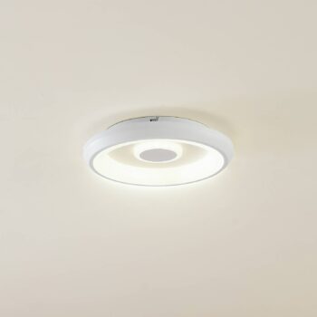 Lindby Smart Lynden LED stropné svietidlo, Ø 38 cm, biele, RGB, Tuya