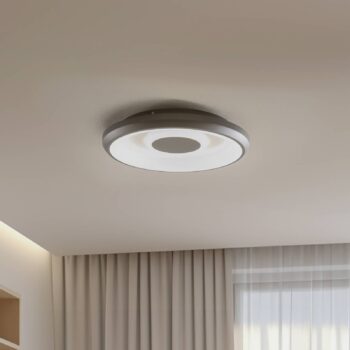 Lindby Smart Lynden LED stropné svietidlo Ø 38 cm čierne RGB Tuya