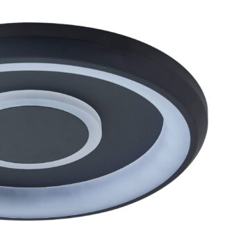 Lindby Smart Lynden LED stropné svietidlo Ø 48 cm čierne RGB Tuya