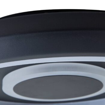 Lindby Smart Lynden LED stropné svietidlo Ø 48 cm čierne RGB Tuya
