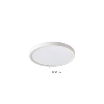Lindby Smart stropné LED svetlo Deika, Ø 30 cm, biele, Tuya