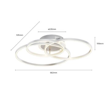 Lindby Smart stropné LED svetlo Tula, diaľkové ovládanie, Tuya CCT