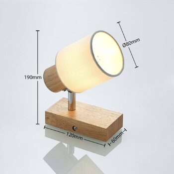 Lindby Spot Wanessa, drevo, biela, E14, 14 cm, nastaviteľný